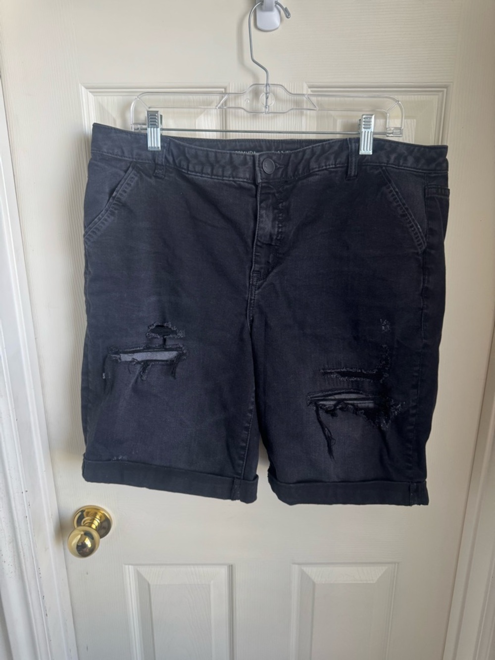 Lane Bryant Distressed Bermuda Shorts